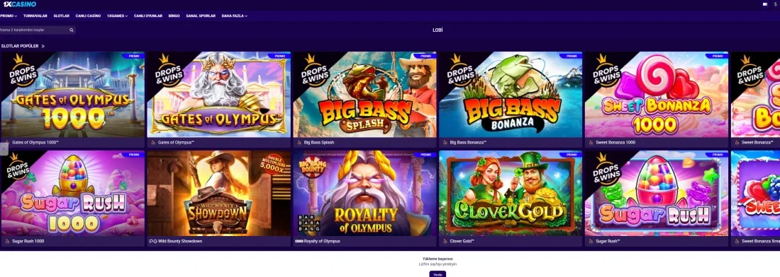 1X Casino ekran görüntüsü