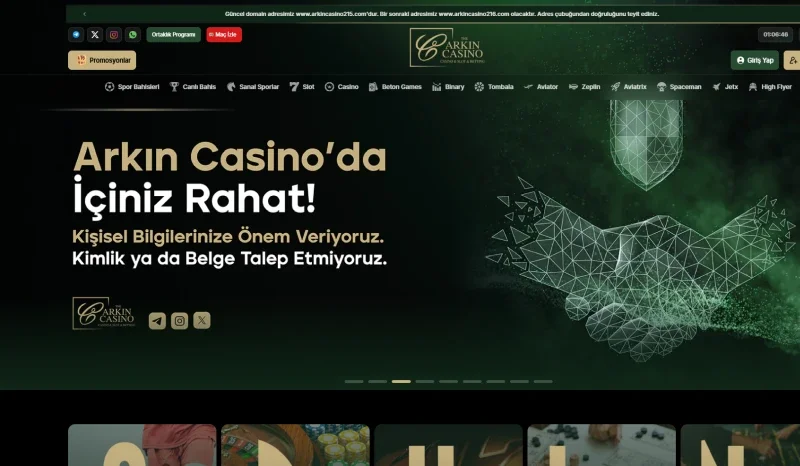 Arkın Casino ekran görüntüsü