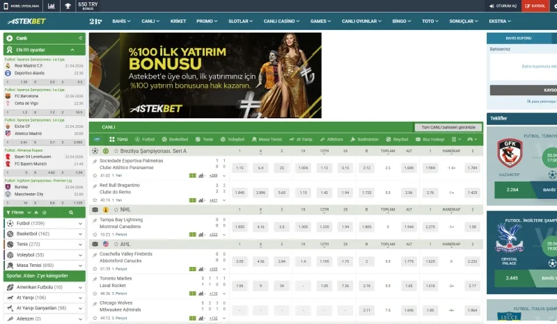 Astekbet ekran görüntüsü