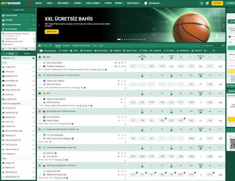 Betwinner ekran görüntüsü