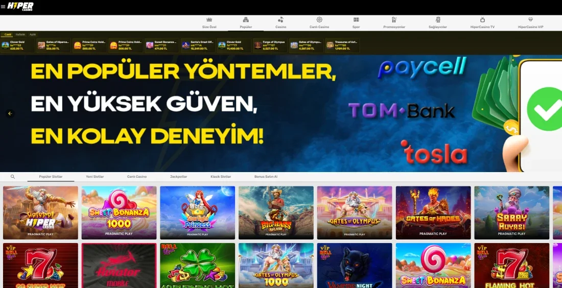 Hiper Casino ekran görüntüsü