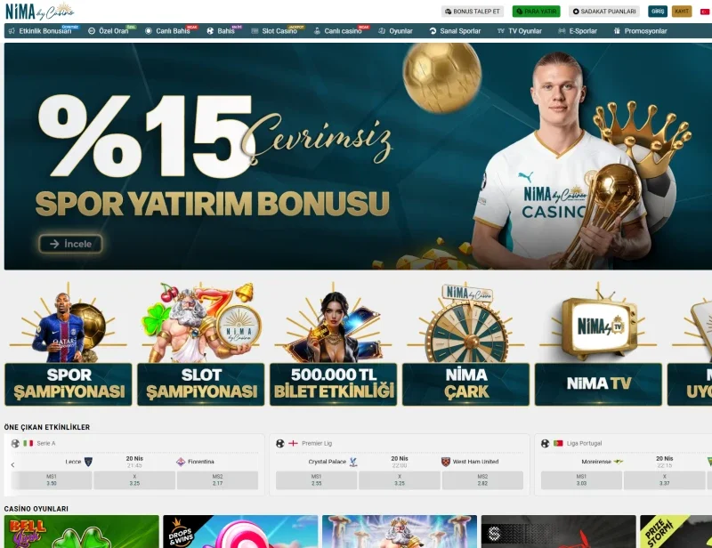 Nimabet ekran görüntüsü