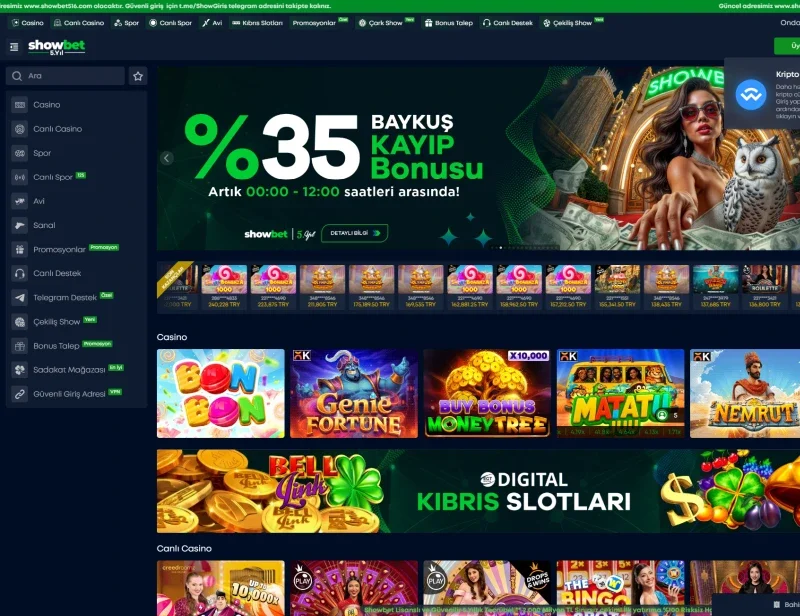 Showbet ekran görüntüsü