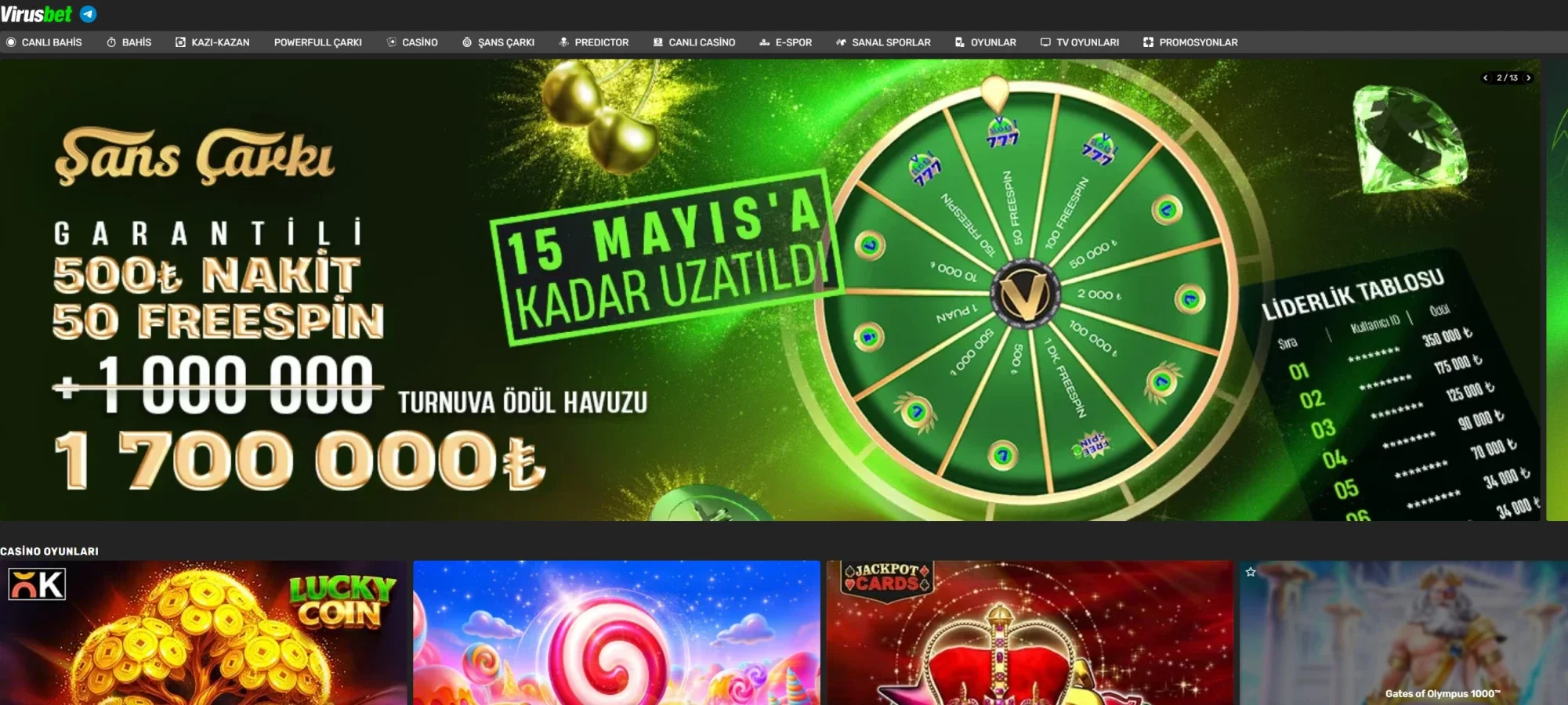 Virusbet ekran görüntüsü