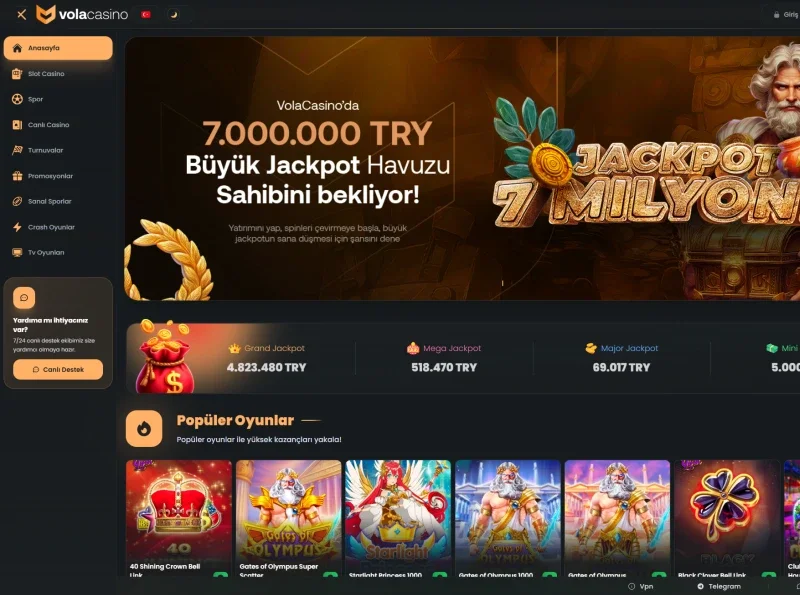 Vola Casino ekran görüntüsü